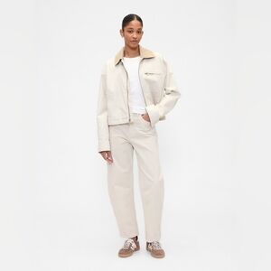 NWT Gap High Rise Barrel Corduroy Pants Tan Chino Cream